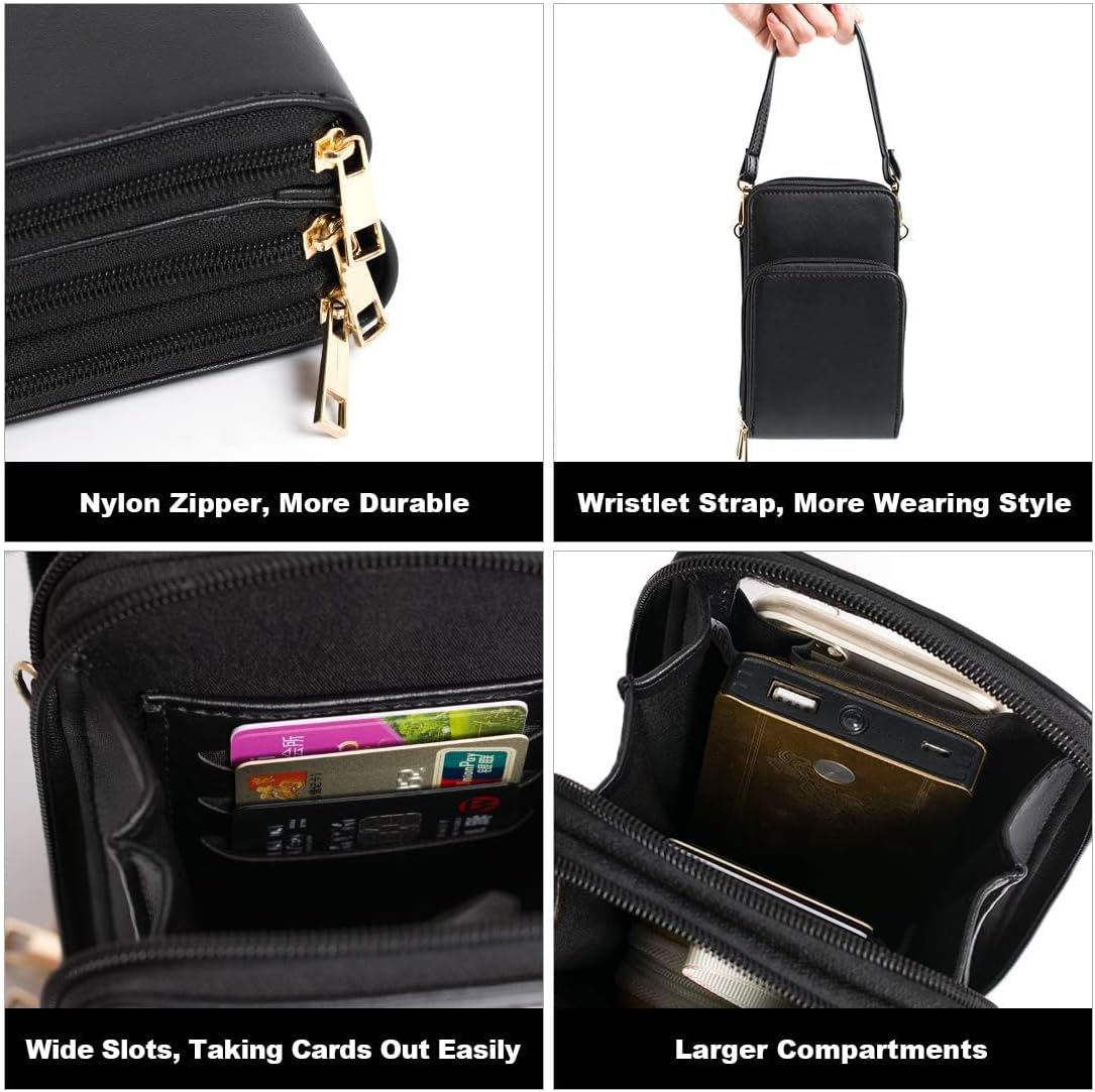 Crossbody Cellphone Purse Women Touch Screen Bag RFID Blocking Wallet Handbag Shoulder Strap