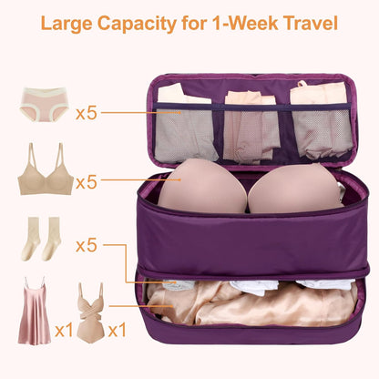 Travel Underwear Organizer Bag, Lightweight Bra Organizer Travel Bag, Bundle