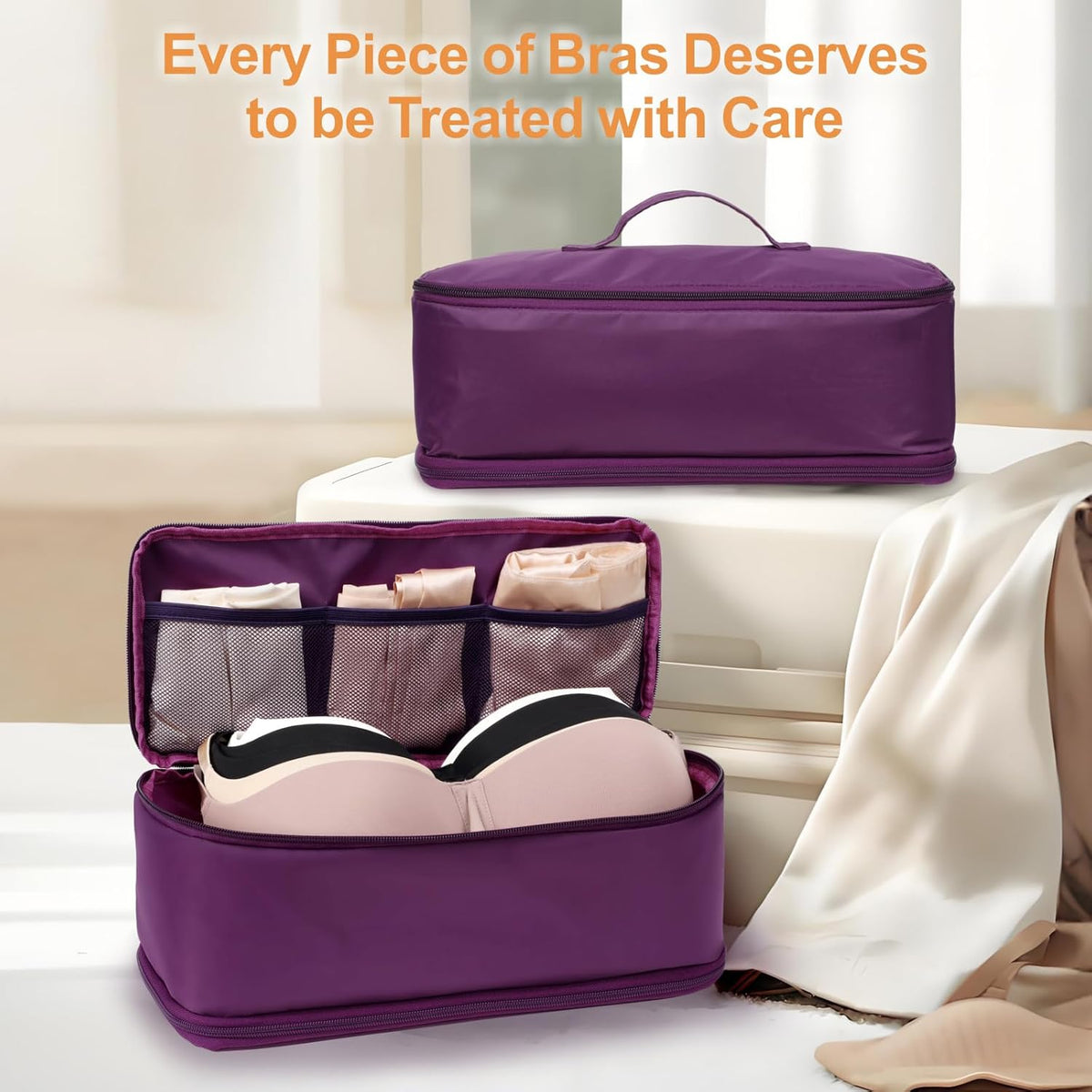 Travel Underwear Organizer Bag, Lightweight Bra Organizer Travel Bag, Bundle