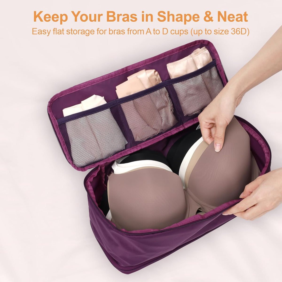 Travel Underwear Organizer Bag, Lightweight Bra Organizer Travel Bag, Bundle