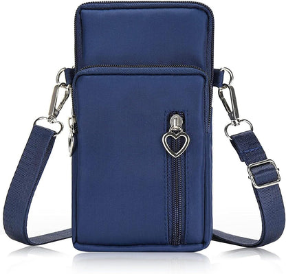 Women Cell Phone Purse Wristband Sport Armband Wallet Travel Crossbody Cell Phone Purse for Galaxy S10 Plus S9 Plus A50 A7 J7,OnePlus 6T,HTC U12 (Black)