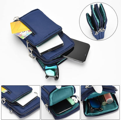 Women Cell Phone Purse Wristband Sport Armband Wallet Travel Crossbody Cell Phone Purse for Galaxy S10 Plus S9 Plus A50 A7 J7,OnePlus 6T,HTC U12 (Black)