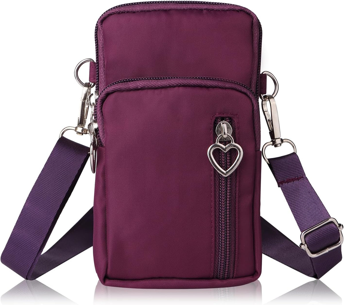 Women Cell Phone Purse Wristband Sport Armband Wallet Travel Crossbody Cell Phone Purse for Galaxy S10 Plus S9 Plus A50 A7 J7,OnePlus 6T,HTC U12 (Black)