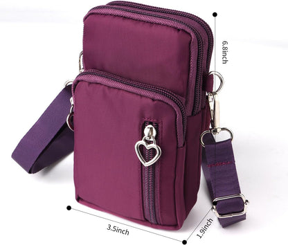 Women Cell Phone Purse Wristband Sport Armband Wallet Travel Crossbody Cell Phone Purse for Galaxy S10 Plus S9 Plus A50 A7 J7,OnePlus 6T,HTC U12 (Black)