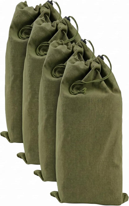 LFH Cotton Rich Shoe Storage Bags with Drawstring, Dustproof Breathable Reusable Organizer, Perfect For Travel, Dorm, Hotel, College, Gym, Machine Washable 8"x17" (Pack of 2) - Black sand