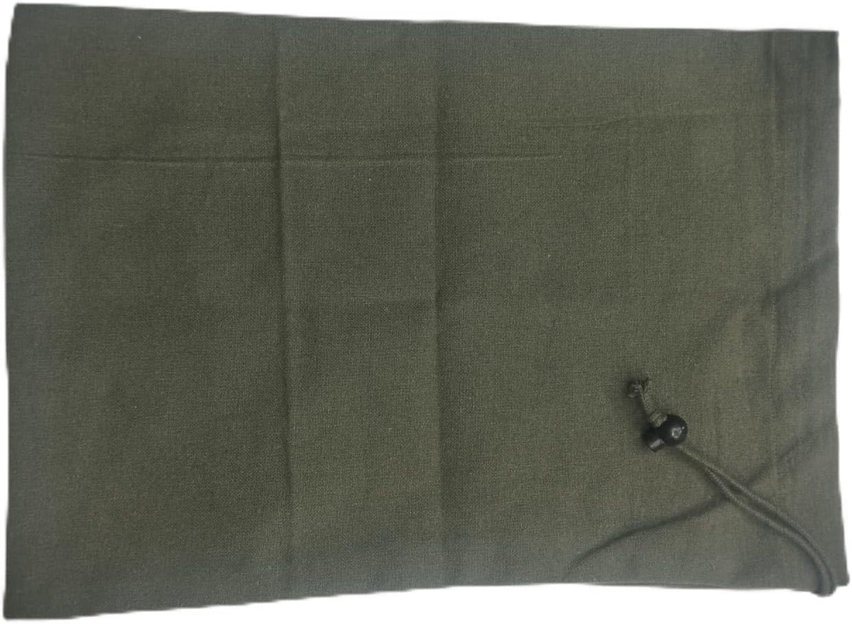 LFH Cotton Rich Shoe Storage Bags with Drawstring, Dustproof Breathable Reusable Organizer, Perfect For Travel, Dorm, Hotel, College, Gym, Machine Washable 8"x17" (Pack of 2) - Black sand