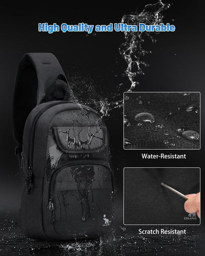 Sling Bag Crossbody Backpack for Men, One Strap Backpack Hiking Daypack Chest Bag for Women