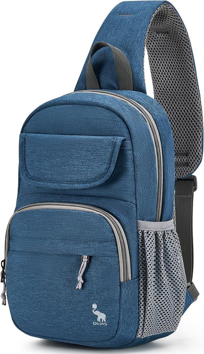 Sling Bag Crossbody Backpack for Men, One Strap Backpack Hiking Daypack Chest Bag for Women