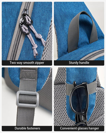 Sling Bag Crossbody Backpack for Men, One Strap Backpack Hiking Daypack Chest Bag for Women