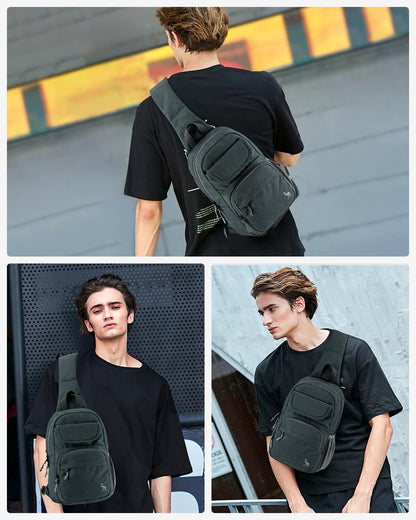 Sling Bag Crossbody Backpack for Men, One Strap Backpack Hiking Daypack Chest Bag for Women