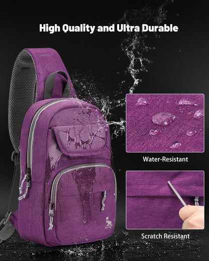 Sling Bag Crossbody Backpack for Men, One Strap Backpack Hiking Daypack Chest Bag for Women