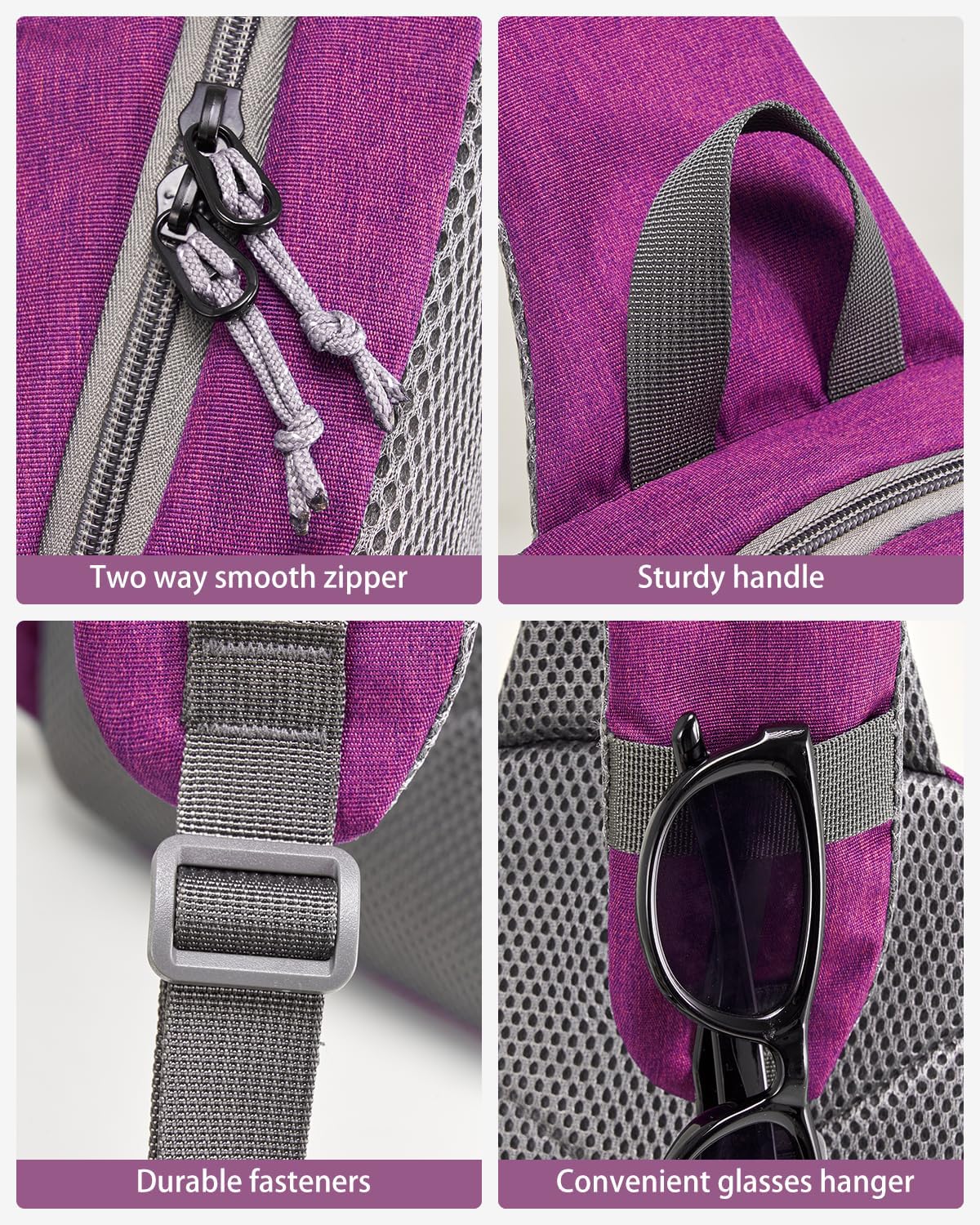 Sling Bag Crossbody Backpack for Men, One Strap Backpack Hiking Daypack Chest Bag for Women