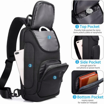 Sling Bag for Men,Shoulder bags Crossbody Sling Backpack for Men and Women