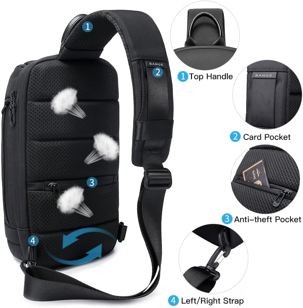Sling Bag for Men,Shoulder bags Crossbody Sling Backpack for Men and Women