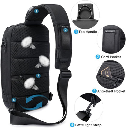 Sling Bag for Men,Shoulder bags Crossbody Sling Backpack for Men and Women
