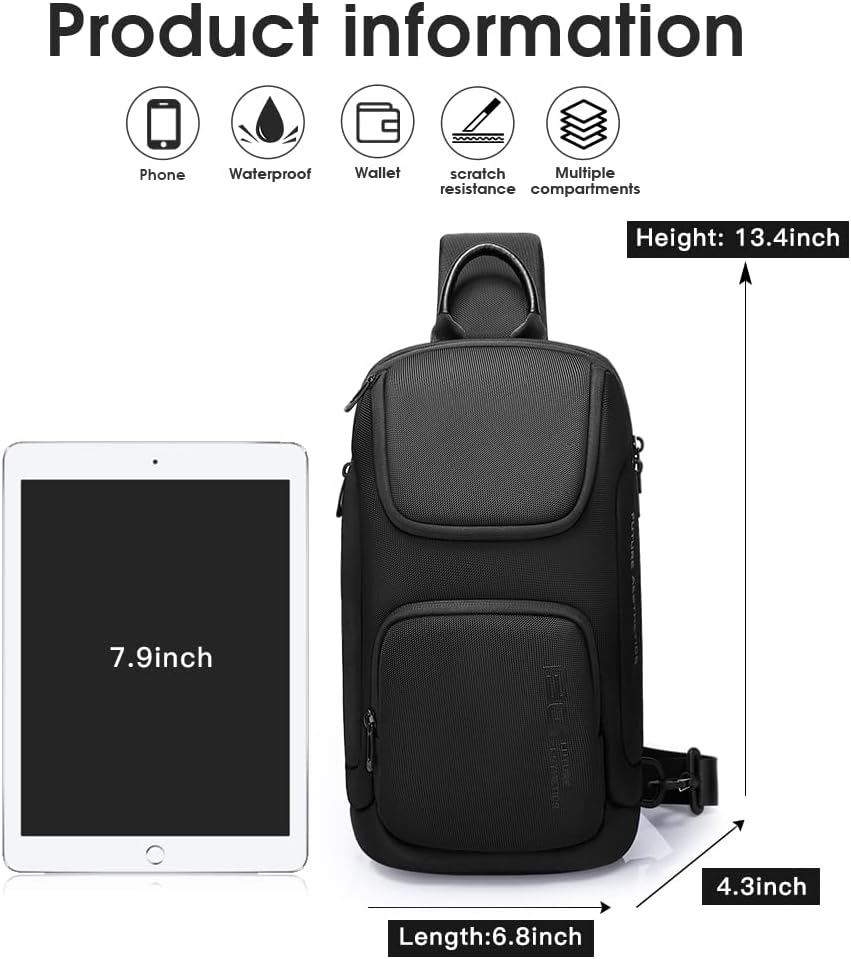 Sling Bag for Men,Shoulder bags Crossbody Sling Backpack for Men and Women