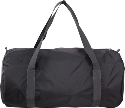 Travel Bag Foldable,Portable Lightweight Gym Bag,Sports Duffel Bags for Women&Men - for Camp, Fitness, and Short tours, shopping (Black, S)
