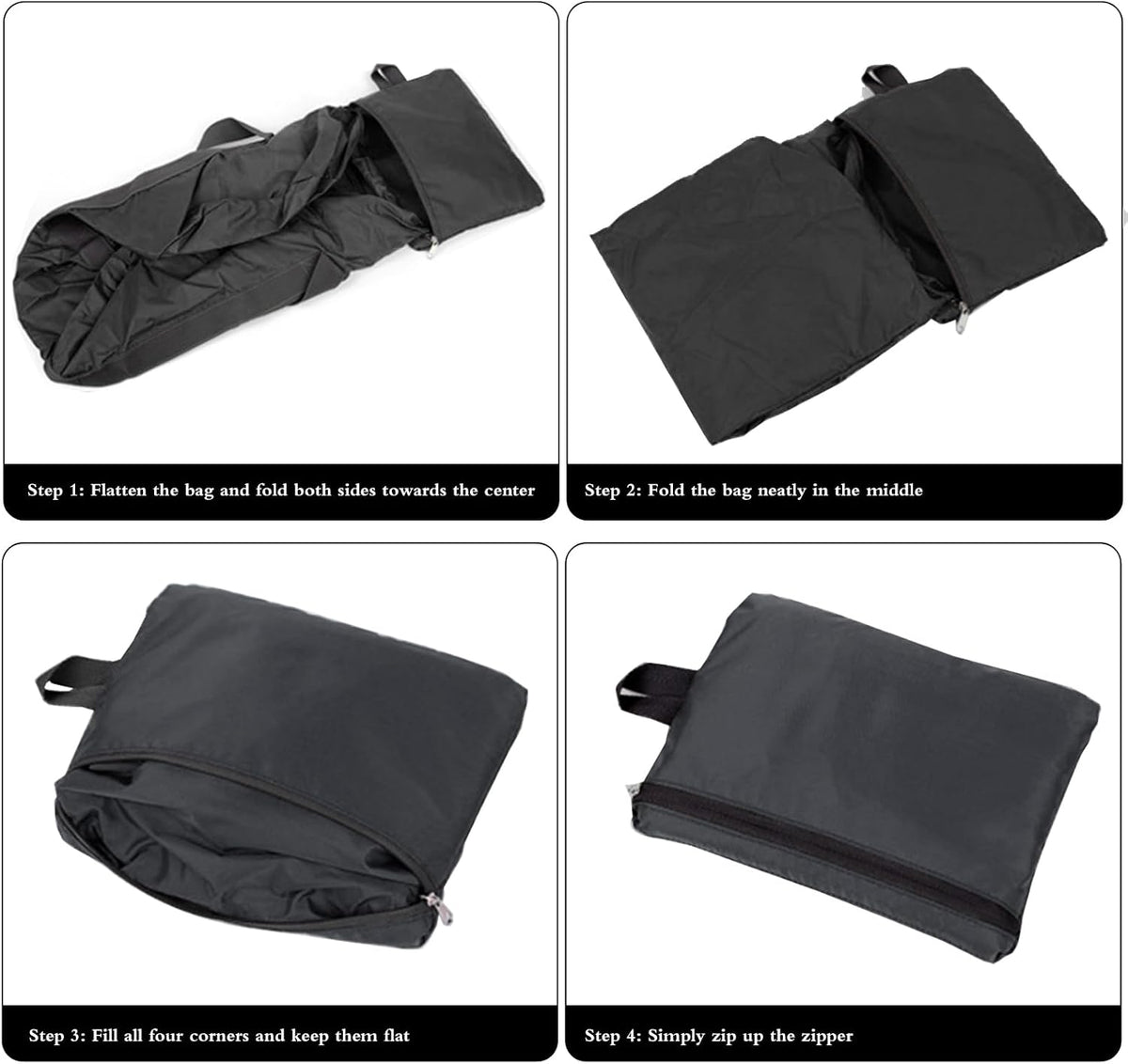 Travel Bag Foldable,Portable Lightweight Gym Bag,Sports Duffel Bags for Women&Men - for Camp, Fitness, and Short tours, shopping (Black, S)