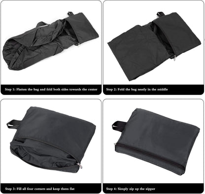 Travel Bag Foldable,Portable Lightweight Gym Bag,Sports Duffel Bags for Women&Men - for Camp, Fitness, and Short tours, shopping (Black, S)