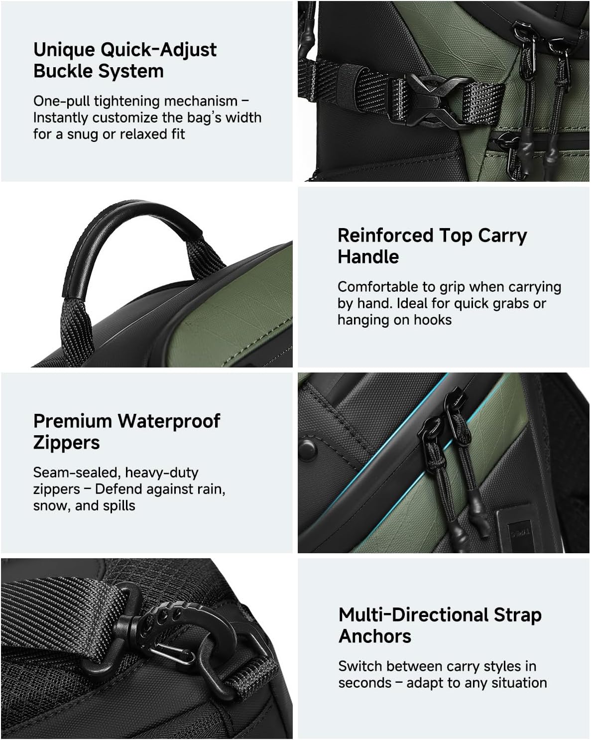 Crossbody Sling Backpack Sling Bag Travel Hiking Chest Bag Daypack Single Shoulder Bag (Grey)