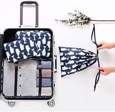 LANGUGU Compression Travel Luggage Organizers 6 Set, Mesh Clothes Bags Luggage Travel Packing Cubes with Bra Underwear Bag for Carry-on Luggage, Suitcase and Backpacking Accessories (Beige)