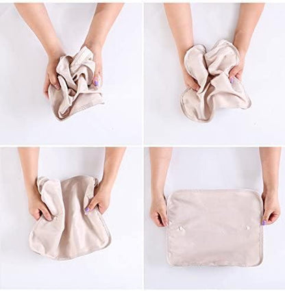 LANGUGU Compression Travel Luggage Organizers 6 Set, Mesh Clothes Bags Luggage Travel Packing Cubes with Bra Underwear Bag for Carry-on Luggage, Suitcase and Backpacking Accessories (Beige)