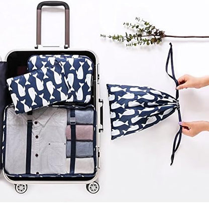 LANGUGU Compression Travel Luggage Organizers 6 Set, Mesh Clothes Bags Luggage Travel Packing Cubes with Bra Underwear Bag for Carry-on Luggage, Suitcase and Backpacking Accessories (Beige)
