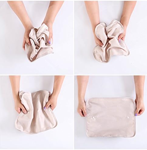 LANGUGU Compression Travel Luggage Organizers 6 Set, Mesh Clothes Bags Luggage Travel Packing Cubes with Bra Underwear Bag for Carry-on Luggage, Suitcase and Backpacking Accessories (Beige)