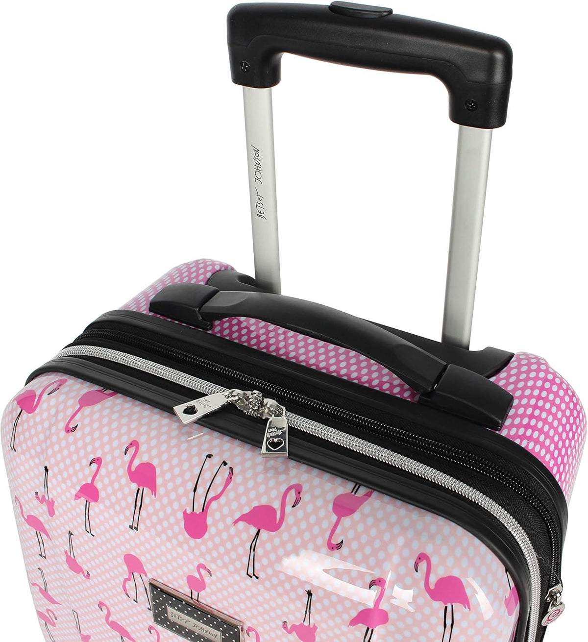 Designer Underseat Luggage Collection - 15 Inch Hardside Carry On Suitcase for Women- Lightweight Under Seat Bag with 2-Rolling Wheels