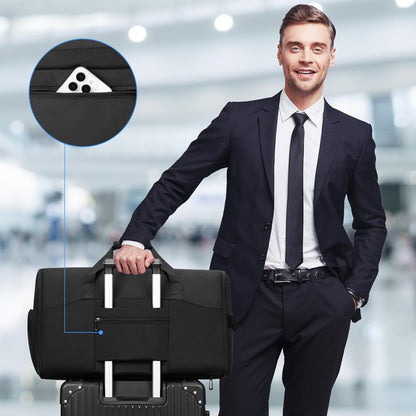 Convertible Garment Bags for Travel, 47L Garment Duffle bag for Hanging Clothes, 3 in 1 Suit Travel Bag for Business Trips with Shoulder Strap, Carry On Suit Luggage for Men,Blackbrown