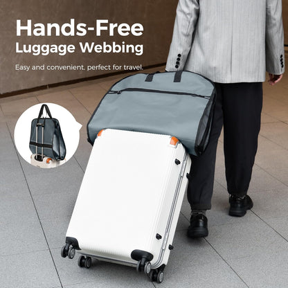 40" Gusseted Travel Garment Bag, Heavy Duty Hanging Suit Bag, Dress Bag for Closet Storage, Foldable Suit Cover Protector for Clothes Shirts Dresses Coats(Grey)