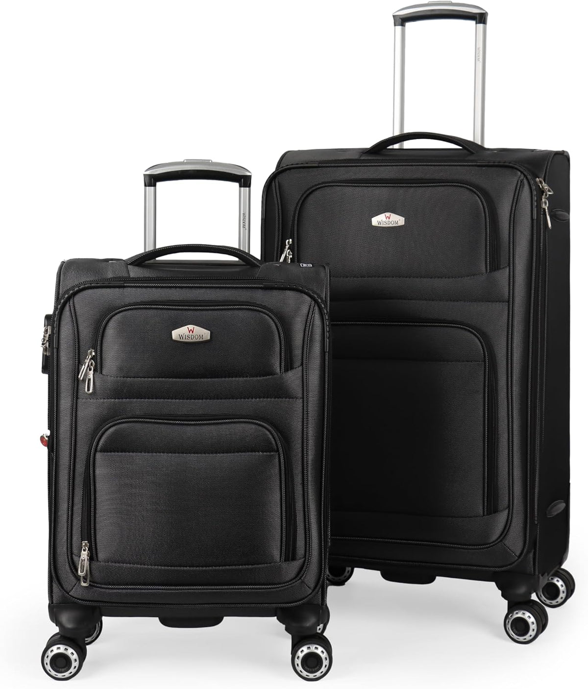 20'' Carry on Luggage,Softside Suitcase w/Combination LOCK,Expandable 15% Luggage w/Double Spinner Wheels,Lightweight Rolling Suitcases for Men/Women（Blue,20in）