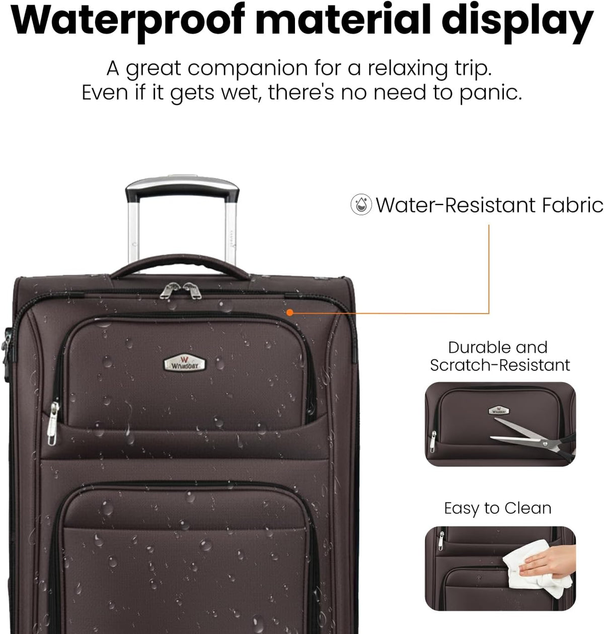 20'' Carry on Luggage,Softside Suitcase w/Combination LOCK,Expandable 15% Luggage w/Double Spinner Wheels,Lightweight Rolling Suitcases for Men/Women（Blue,20in）