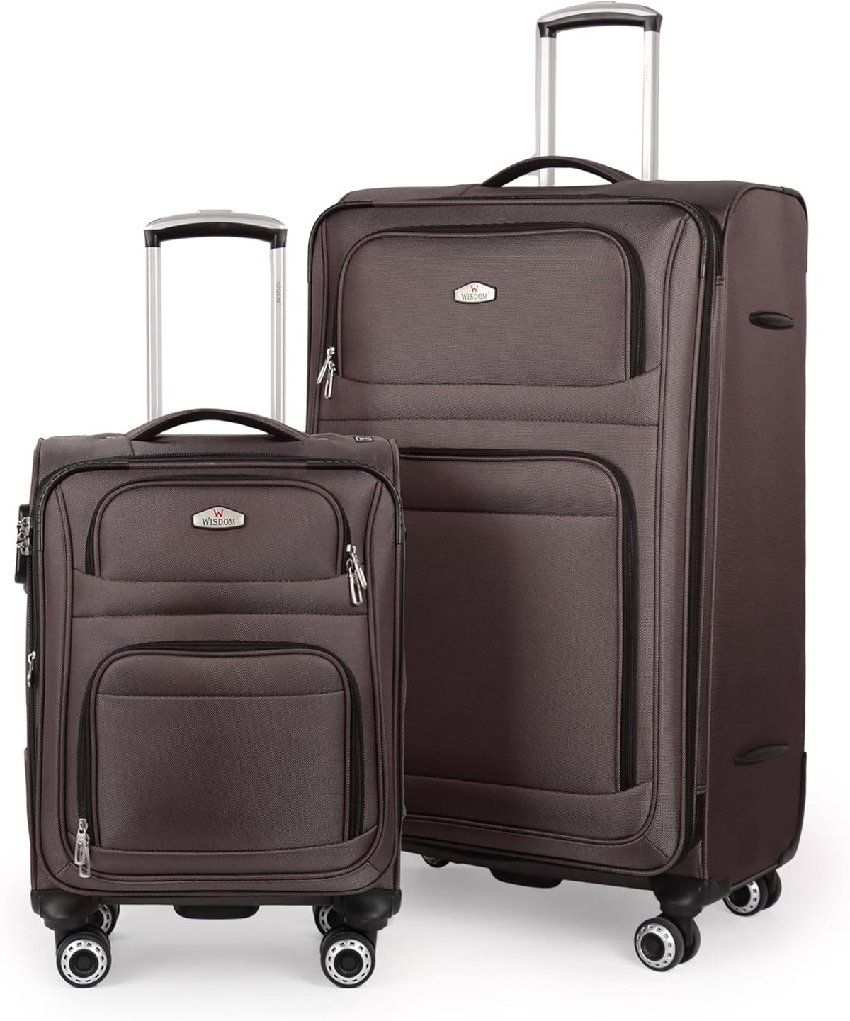 20'' Carry on Luggage,Softside Suitcase w/Combination LOCK,Expandable 15% Luggage w/Double Spinner Wheels,Lightweight Rolling Suitcases for Men/Women（Blue,20in）