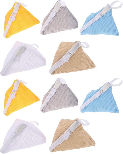 10pcs Mesh Laundry Bags for Washing Machine High Density Polyester Protective Laundry Net Bags for Delicates and Underwear, Zippered Organizer Pouches for Dormitories and Travel