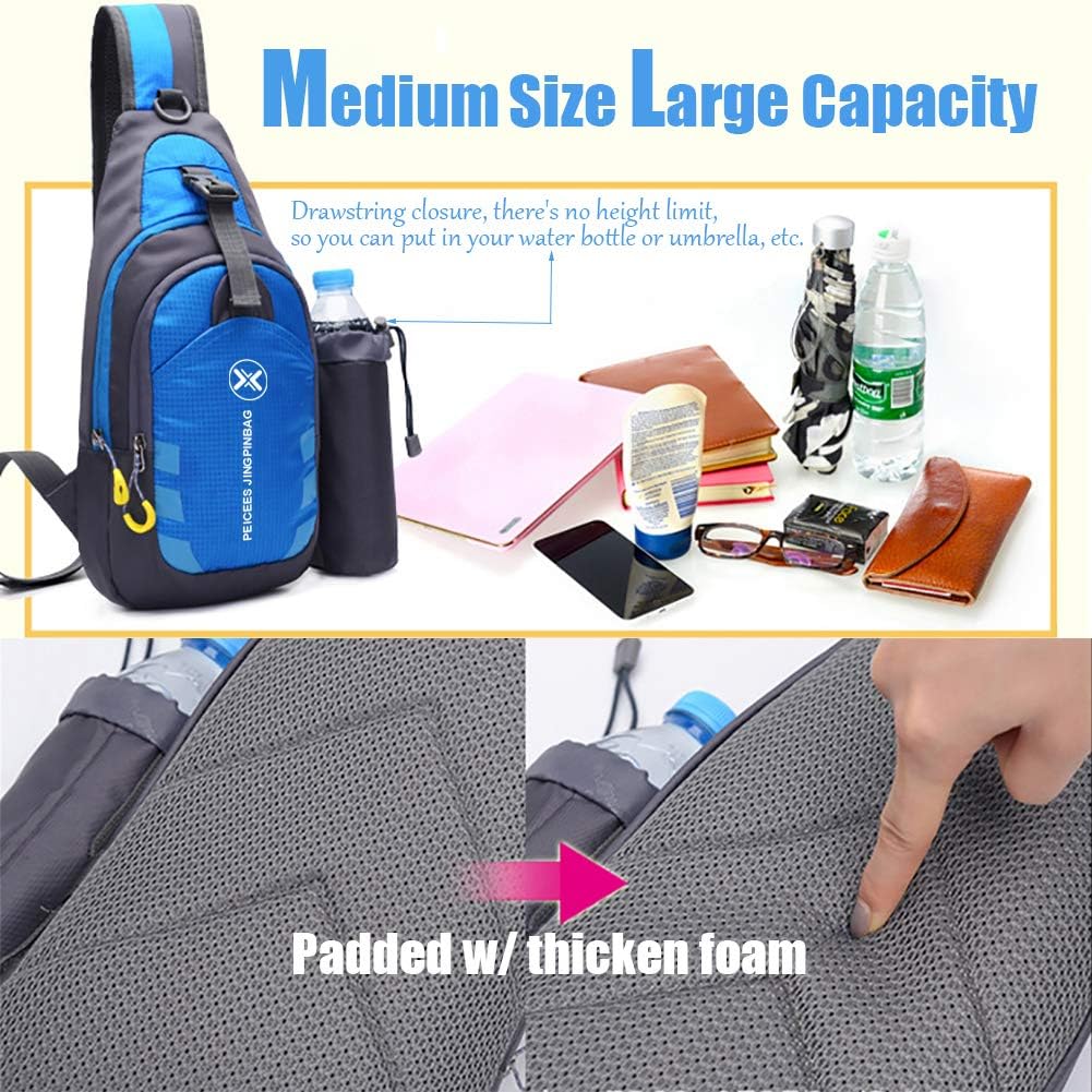 Chest Crossbody Sling Backpack Bag Travel Bike Gym Daypack for Women Men