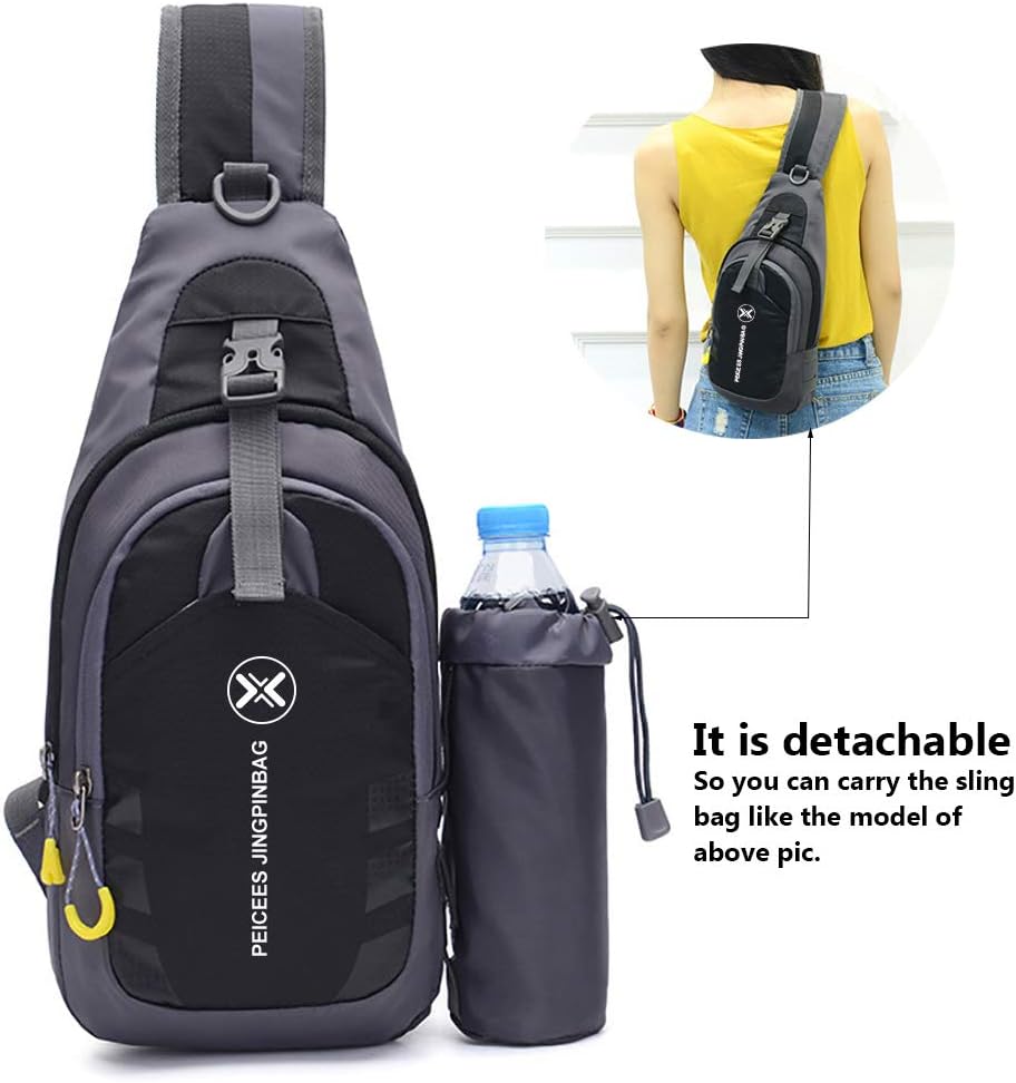 Chest Crossbody Sling Backpack Bag Travel Bike Gym Daypack for Women Men