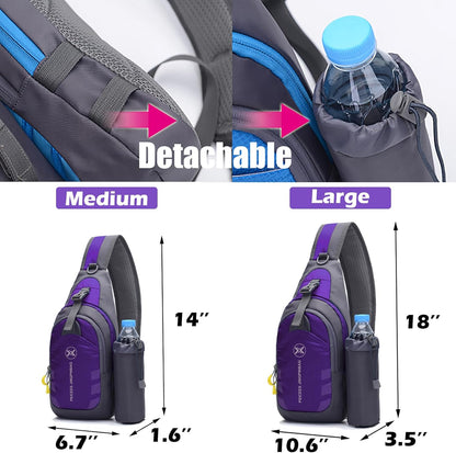 Chest Crossbody Sling Backpack Bag Travel Bike Gym Daypack for Women Men