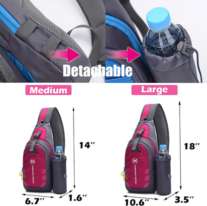 Chest Crossbody Sling Backpack Bag Travel Bike Gym Daypack for Women Men
