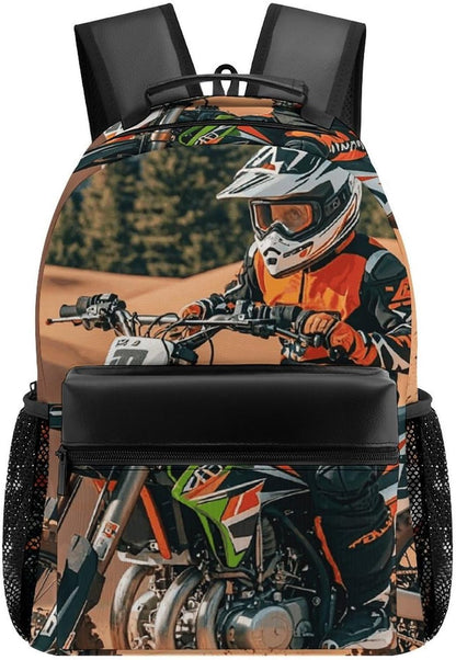 Limited Sport Motocross Lightweight Travel Backpack Laptop Bag | Everyday Pack Water Resistant Laptop Bag for Men Women, Laptop Backpack,Lightweight Bookbag, Work Backpack