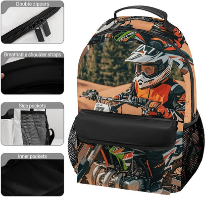 Limited Sport Motocross Lightweight Travel Backpack Laptop Bag | Everyday Pack Water Resistant Laptop Bag for Men Women, Laptop Backpack,Lightweight Bookbag, Work Backpack