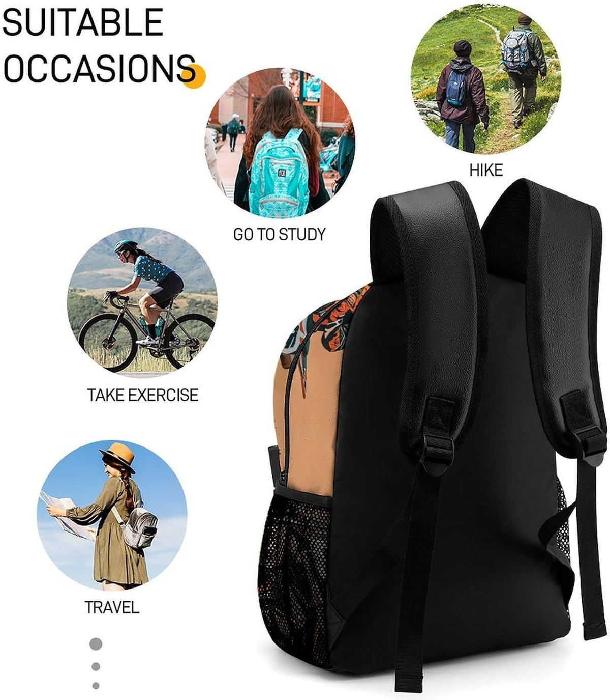 Limited Sport Motocross Lightweight Travel Backpack Laptop Bag | Everyday Pack Water Resistant Laptop Bag for Men Women, Laptop Backpack,Lightweight Bookbag, Work Backpack
