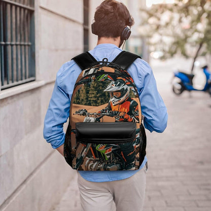 Limited Sport Motocross Lightweight Travel Backpack Laptop Bag | Everyday Pack Water Resistant Laptop Bag for Men Women, Laptop Backpack,Lightweight Bookbag, Work Backpack