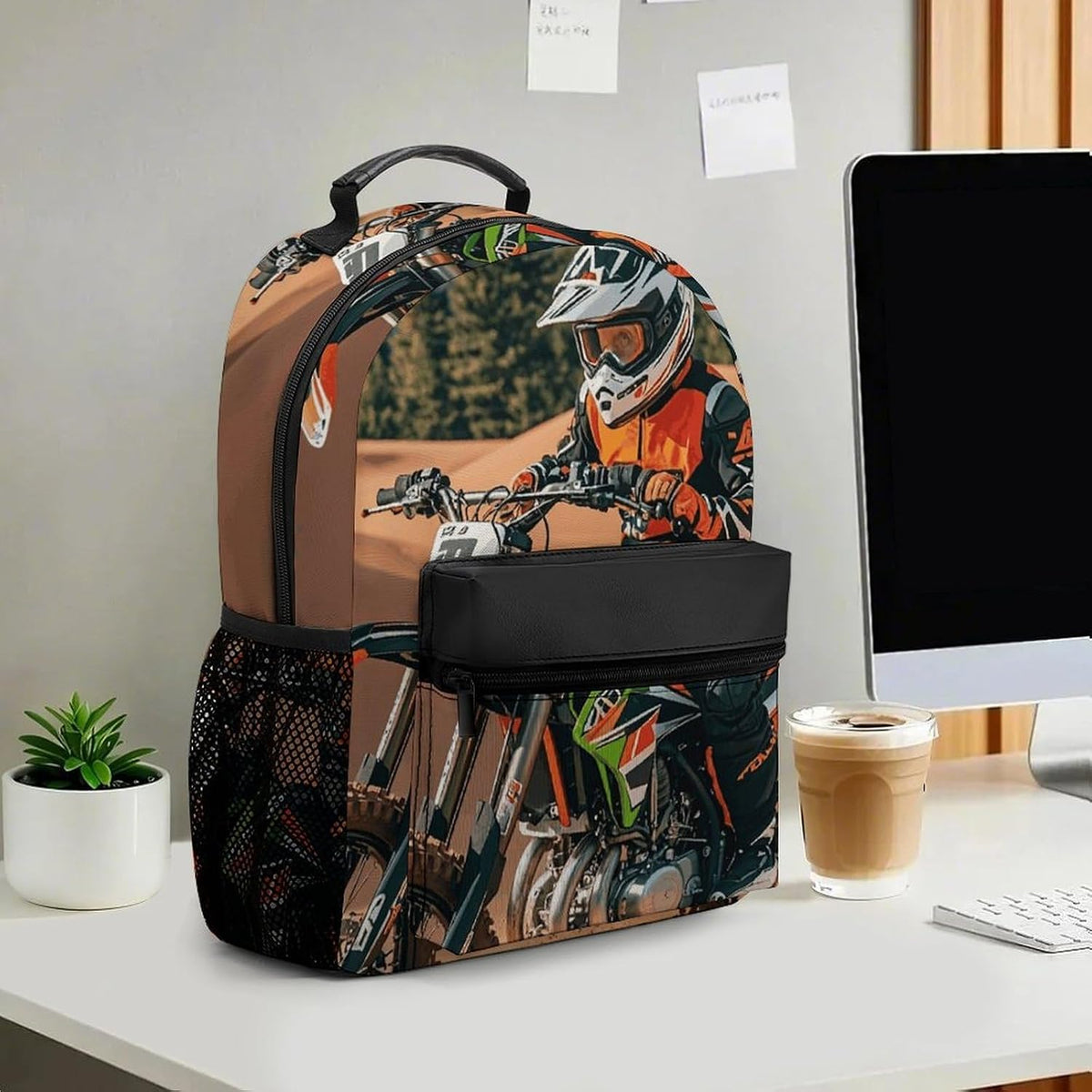 Limited Sport Motocross Lightweight Travel Backpack Laptop Bag | Everyday Pack Water Resistant Laptop Bag for Men Women, Laptop Backpack,Lightweight Bookbag, Work Backpack
