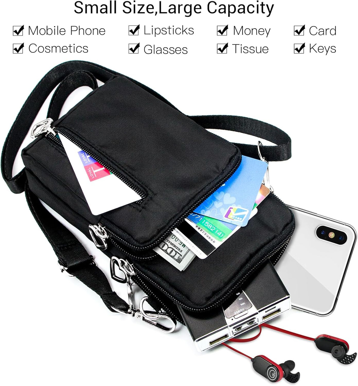 Small Crossbody Bags for Women Travel Pouch Shoulder Bag Cell Phone Purse with Adjustable Strap
