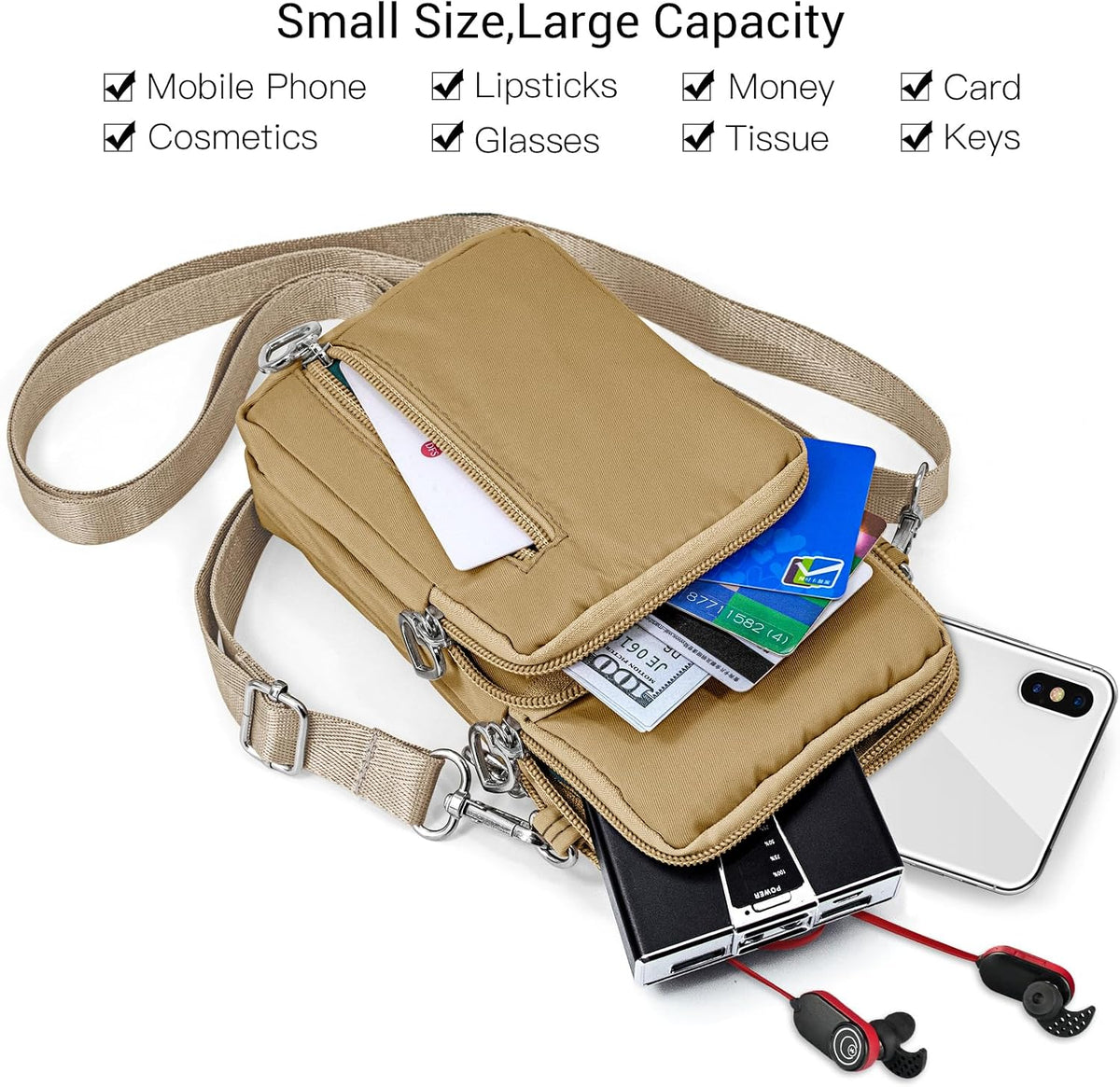 Small Crossbody Bags for Women Travel Pouch Shoulder Bag Cell Phone Purse with Adjustable Strap