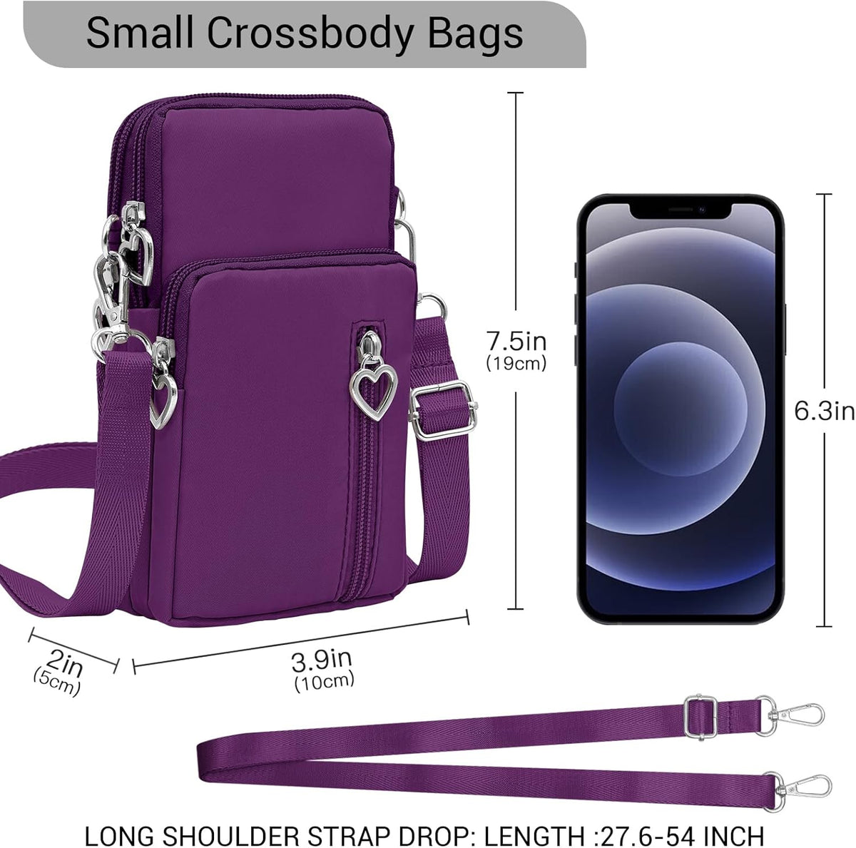 Small Crossbody Bags for Women Travel Pouch Shoulder Bag Cell Phone Purse with Adjustable Strap