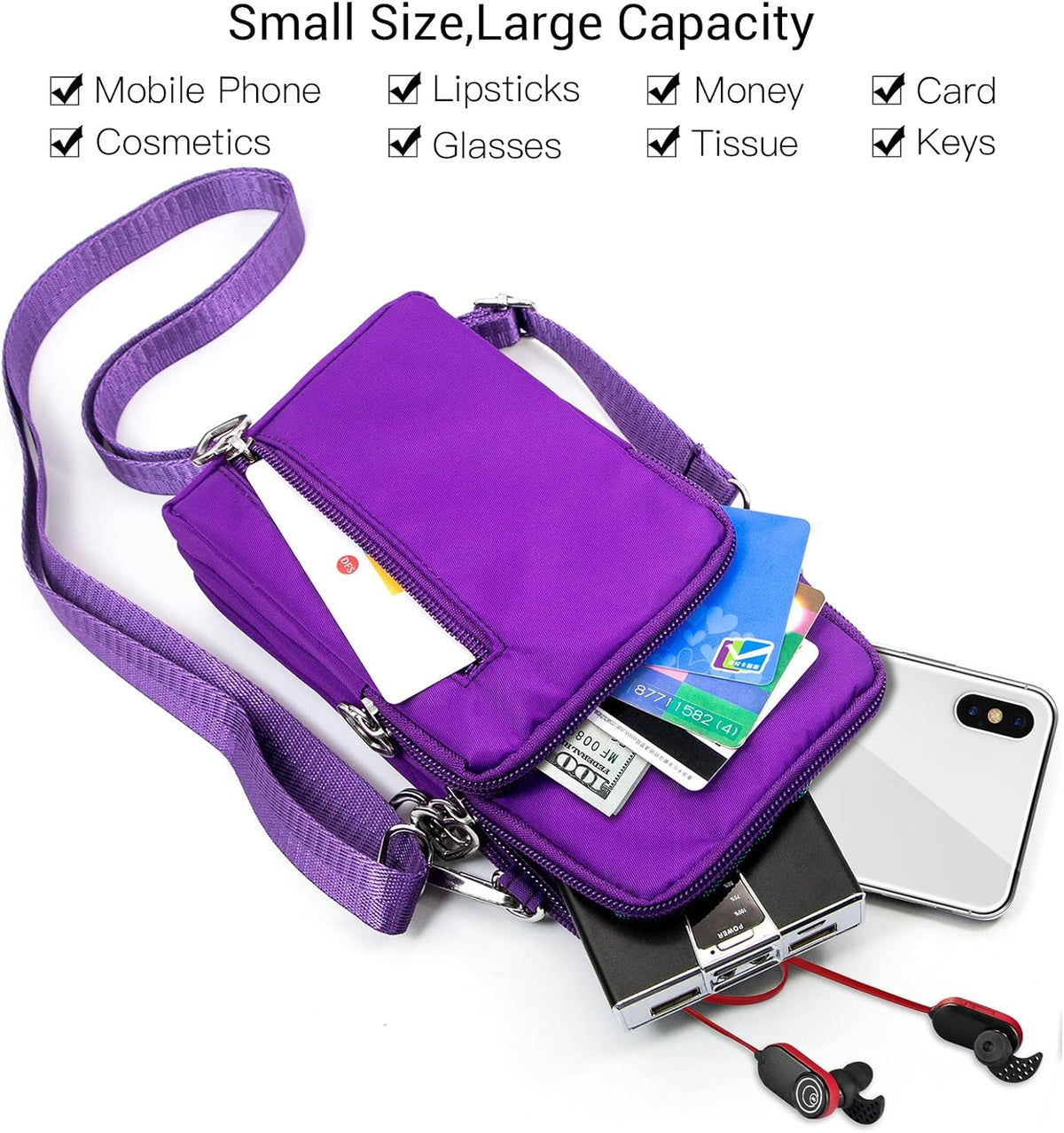 Small Crossbody Bags for Women Travel Pouch Shoulder Bag Cell Phone Purse with Adjustable Strap