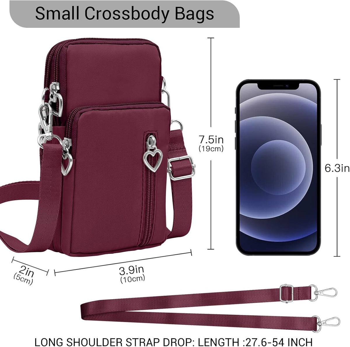 Small Crossbody Bags for Women Travel Pouch Shoulder Bag Cell Phone Purse with Adjustable Strap