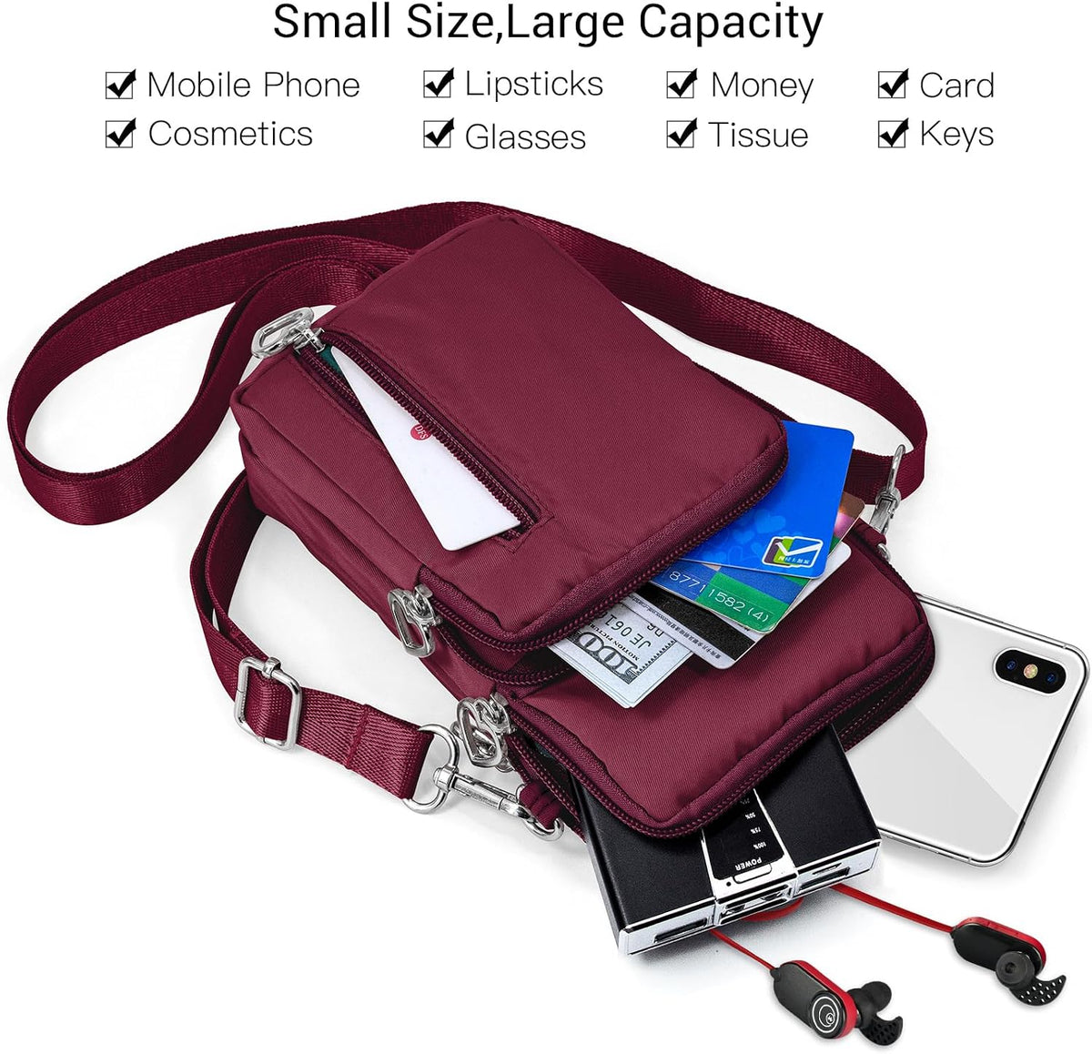 Small Crossbody Bags for Women Travel Pouch Shoulder Bag Cell Phone Purse with Adjustable Strap